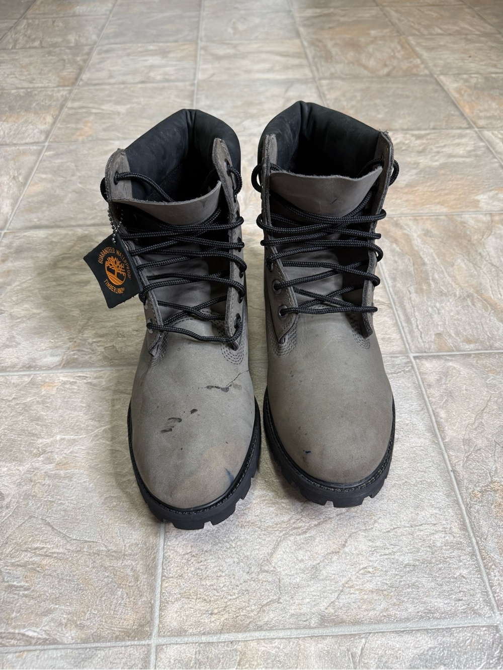 Timberland 6 Inch Premium Boot Gray Mens Shoe Size 9 Gray Preowned